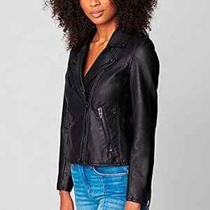 BLANK NYC Faux Leather Black Moto Jacket S